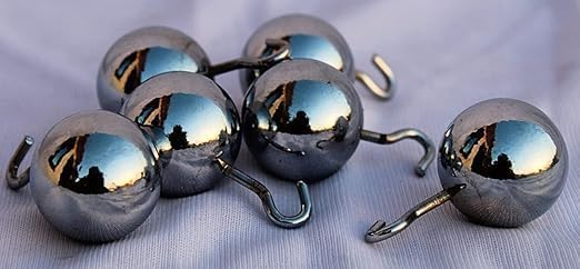 Physics Lab Metal Pendulum Bob Balls, Steel, 25mm Diameter with Hooks Pack of 12