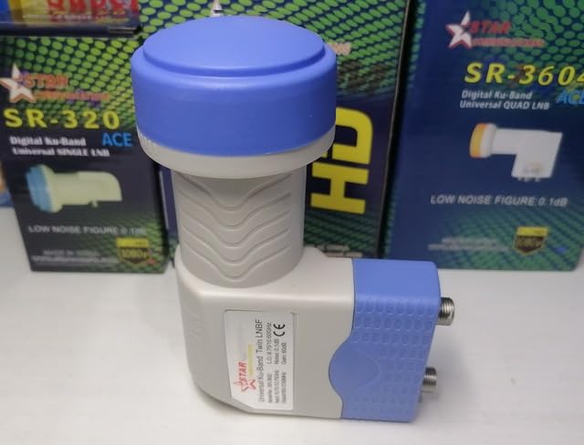 GenericAEsmart - Twin LNB Best signal digital Full HD Universal KU Band TWIN LNB High Gain Low noise satellite Dish LNB (STARCOM3602)