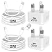 KTDRJN for iPhone Charger Fast Charge, 2Pack PD 20W Fast Apple Charger Cable 2M, iPhone Fast charger Plug with USB C To Lightning Cable for iPhone 14 13 12 11 Pro Max XS XR X 8 7 6 Plus, iPad and iPod