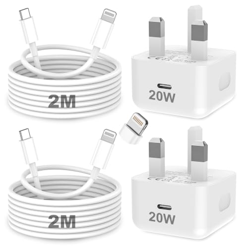 KTDRJN for iPhone Charger Fast Charge 2Pack PD 20W Fast Apple Charger Cable 2M iPhone Fast charger Plug with USB C To Lightning Cable for iPhone 14 13 12 11 Pro Max XS XR X 8 7 6 Plus iPad and iPod