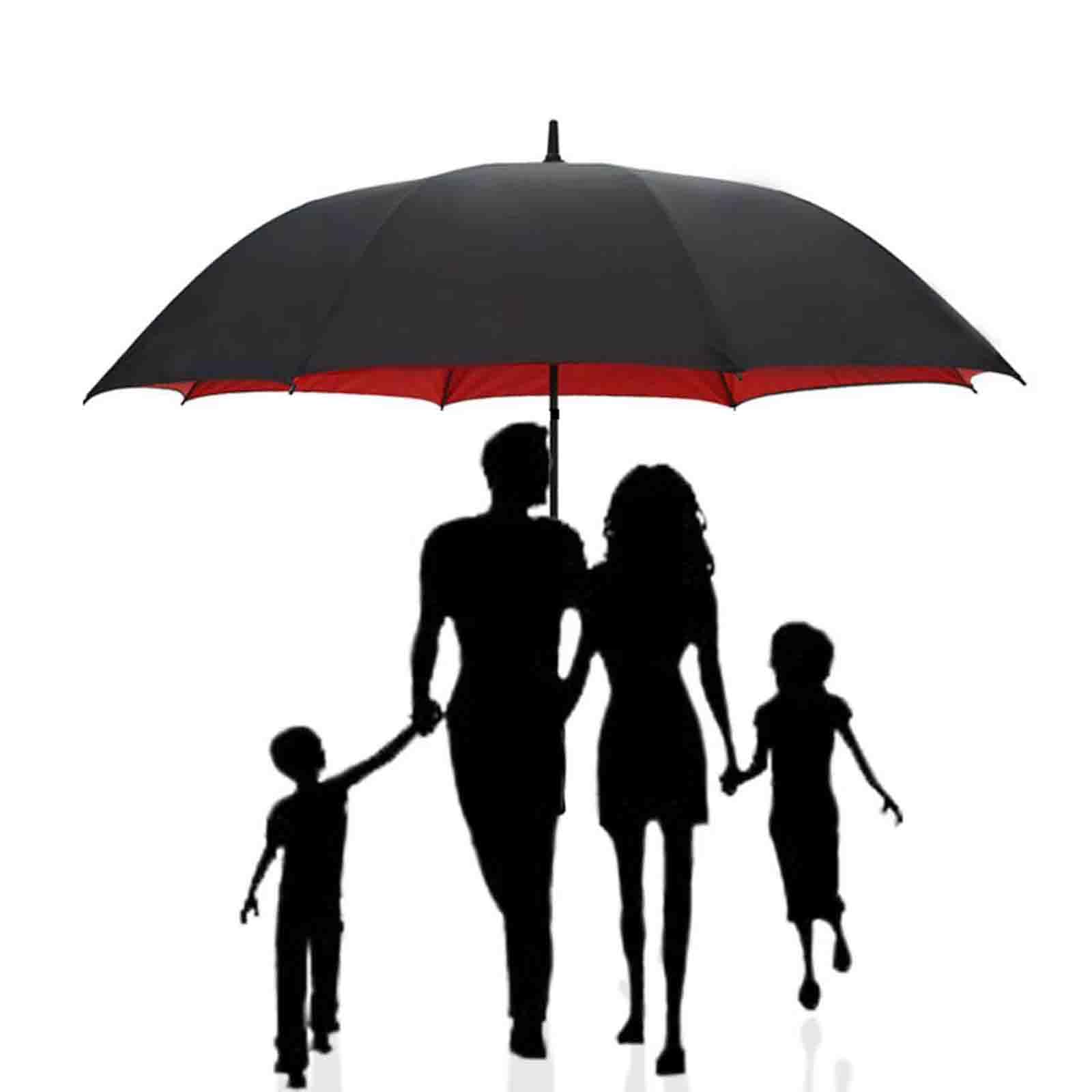 Parasol golfowy, automatyczny otwarty parasol golfowy duży ponadgabarytowy podwójny baldachim wentylowane wiatroszczelne wodoodporne parasole w sztyfcie (Red 53 inch)