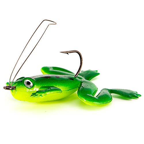 Soft Lures, Andoer Isca de pesca de 6 cm / 5,5 g Isca de pesca artificial macia para sapos com anzol