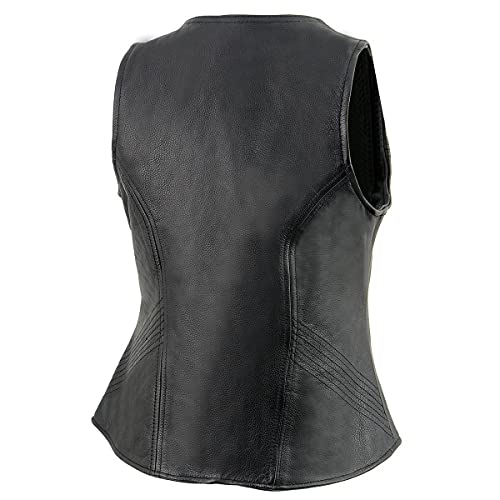 Image of Milwaukee Leather Premium Motorcycle Biker Rider Leather Vest for Women |LKL|ML|MLL|SH