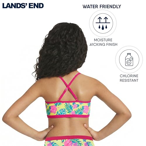 Image of Lands' End Girls' Swim UPF 50+ Adjustable Strap Bikini Set