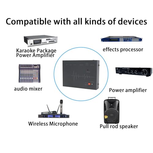 Desplazador de Frecuencia Anti-Howling, Procesador de Audio para Eliminación de Retroalimentación con Preservación del Sonido, para Presentaciones en Vivo, Karaoke y Salas de Conferencias miniatura 4