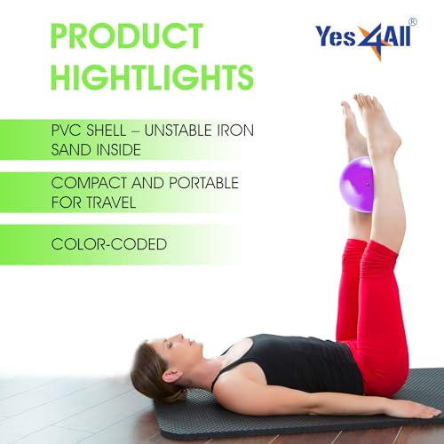 Image of Yes4All Weighted Toning Balls for Exercise, Soft Medicine Balls for Exercise, Pilates, Yoga, Balance, Flexibility, 2-10lbs