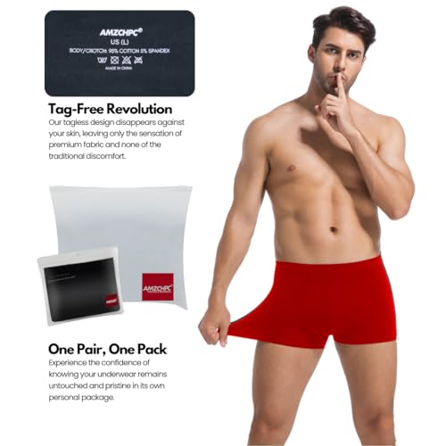 Men's Cotton Trunks Soft Stretch Underwear Comfort Fit Boxer Brief Style 2-Pack4
