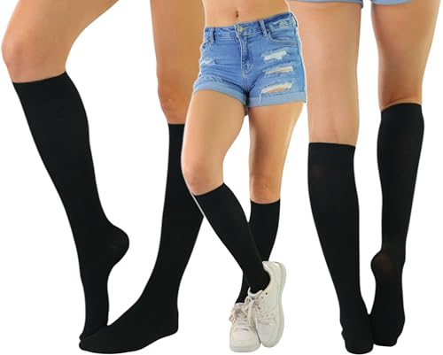 Image of ToBeInStyle Women's Pack of 6 or 12 Knee High Socks