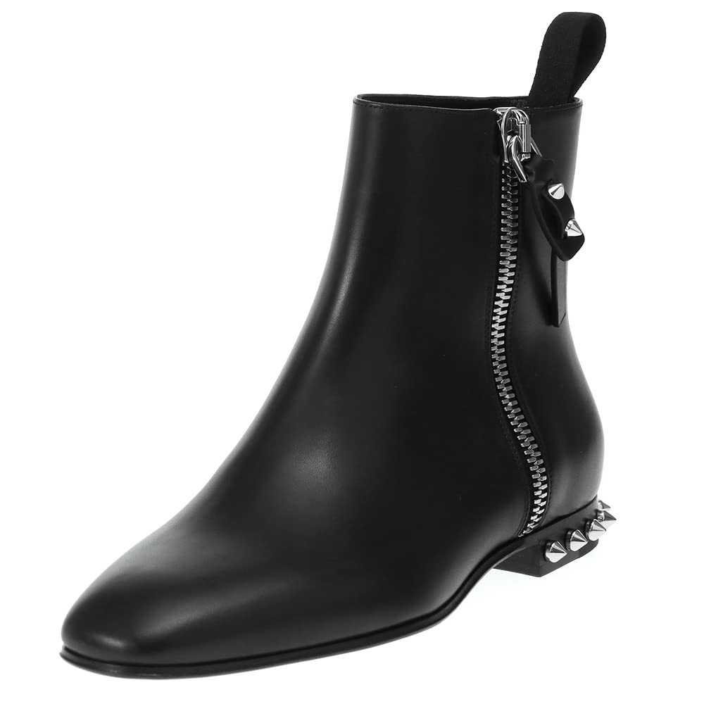 Christian Louboutin [Christian Louboutin] [クリスチャンルブタン] ブーツ レディース ローヒール レザーアンクルブーツ 3210218 BK01 ブラック [並行輸入品] (measurement_22_point_5_centimet
