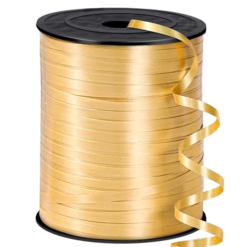 Woric 600 Yards Gold Curling Ribbon 1/5in Balloon String