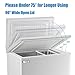 Chest Freezer WANAI 7.0 Cu.Ft Compact Chest Freezer White Deep Freezers Free-Standing Top Door Freezer Removable Basket and Adjustable 7 Thermostat Open Deep Freezer Energy Saving Garage Basement