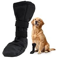 CHONGQILAO Hundeschuhe Pfotenschutz Outdoor, Pfotenschutz Hund Verletzung, Hundeschuhe zur Erholung, Haustierwunden Verhindern Lecken, Hundesocken Anti Rutsch Wasserdicht Leckschutz Hunde Socken