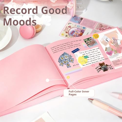Thickened Color Brick Notebook - A5 720 Pages Hardcover Journal, Thickened Colored Notebook with Ribbon Bookmark, PU Leather Cover, Thick Paper Diary for School Office Study Note Taking,Green - Image 2