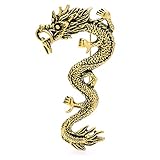 Saturey Accesorio de joyería for Hombre, broches de dragón Vintage for Mujer, Broche Unisex de Hada voladora Animal for Oficina, Broche for Fiesta, Regalos (Color : Gold)