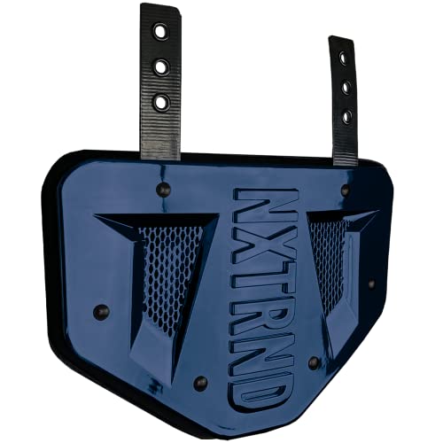 Nxtrnd Football Back Plate, Professional Football Backplates For Shoulder Pads (Chrome Navy Blue, Adult) #TOP6