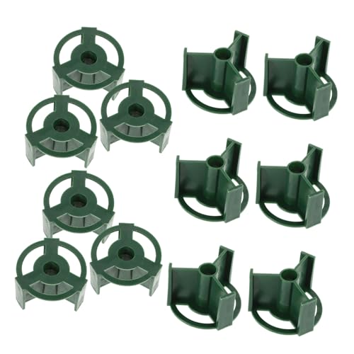 FUTUREORYY 20piezas Soporte para Flores De Cementerio Jarrones De Plástico para Arreglos Floral Base para Flores De Cementerio Decoraciones para Jardín y Memorial Verde Oscuro