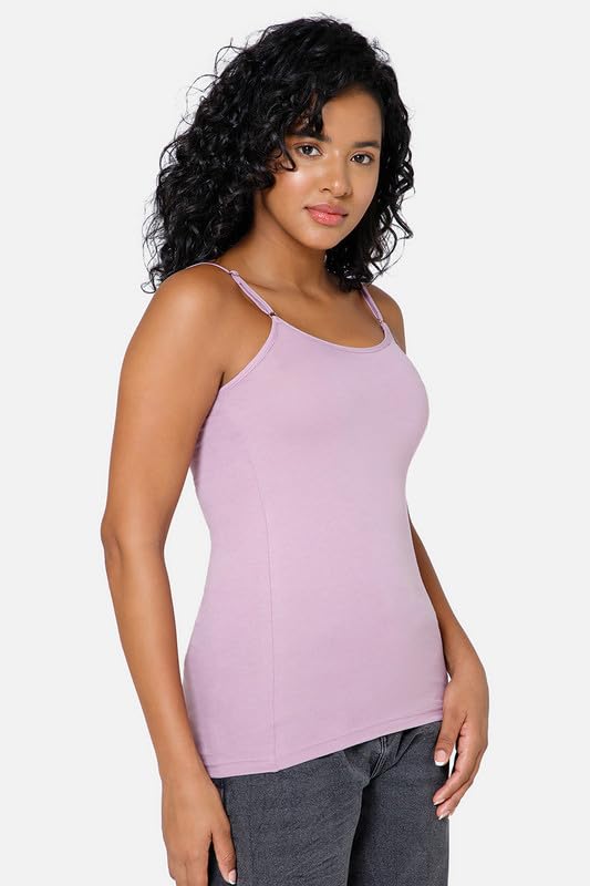 Image of Intimacy Cotton Camisole for Women with Adjustable Spaghetti Straps Comfortable Everyday Wear Camisole Slip for Women