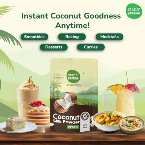 Image of StapleGreenz Coconut Milk Powder 300g|Rich, Creamy & Authentic Flavor