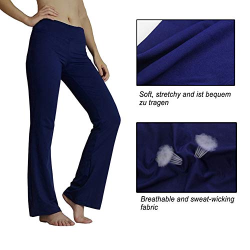 Hetaida - Pantaloni da yoga da donna, con tasche