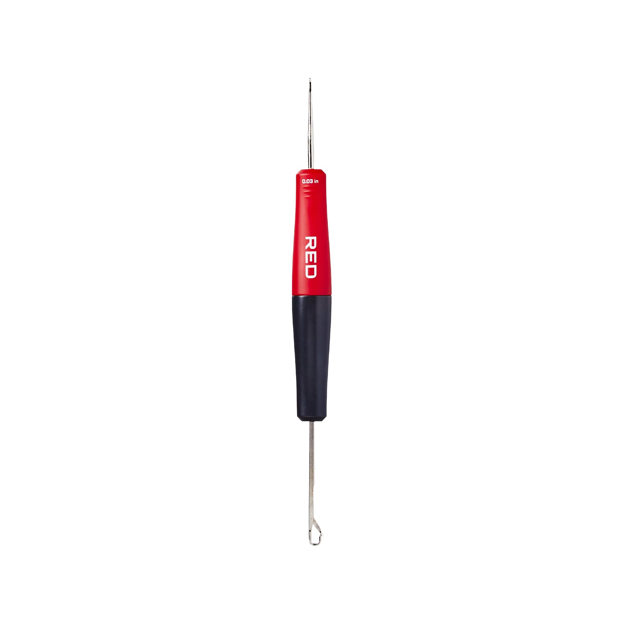 Red by Kiss Dread Crochet Hook Duo 2 en 1 de 0,75 mm, aguja de bloqueo y gancho de ganchillo para principiantes, agarre antideslizante, tejido de pelo para rastas retorcidas