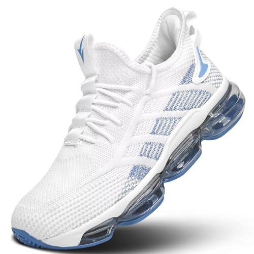 Image of Luogoks Men's Air Cushion Running Shoes Breathable Tennis Basketball Sneakers Non Slip Workout Casual Sport Shoes Gym Training Comfortable Fashion Shoes