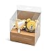 DEMDACO Lion 1.5 x 6 Inch Brown and Yellow Baby Wrist Rattle and Mirror Activity Set