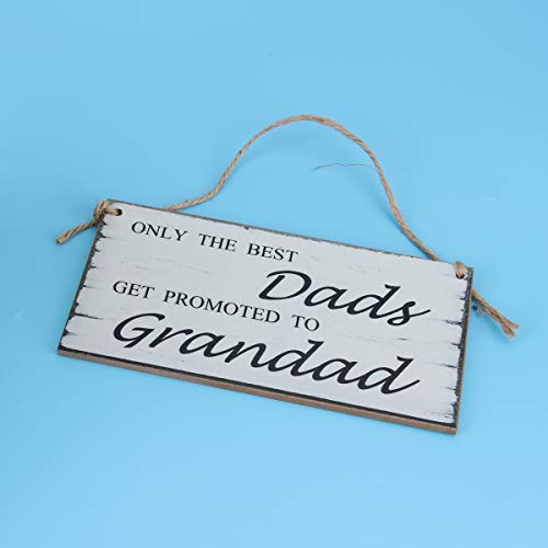 Winomo Dads Get Promoted To Grandad Birthday Fathers Day Gift Wall Plaque Sign #TOP7