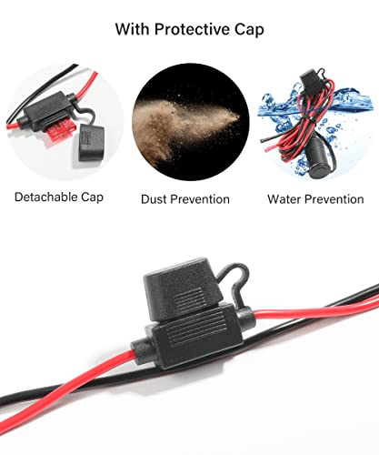 Yakefly 3Ft/6Ft Cigarette Lighter Socket To Ring Terminal Cable,Eyelet Terminal To Female Cigarette Lighter Socket 12V Extension Cable With Heavy Duty Cable, Cigarette Lighter Adapter (3Ft) #TOP2