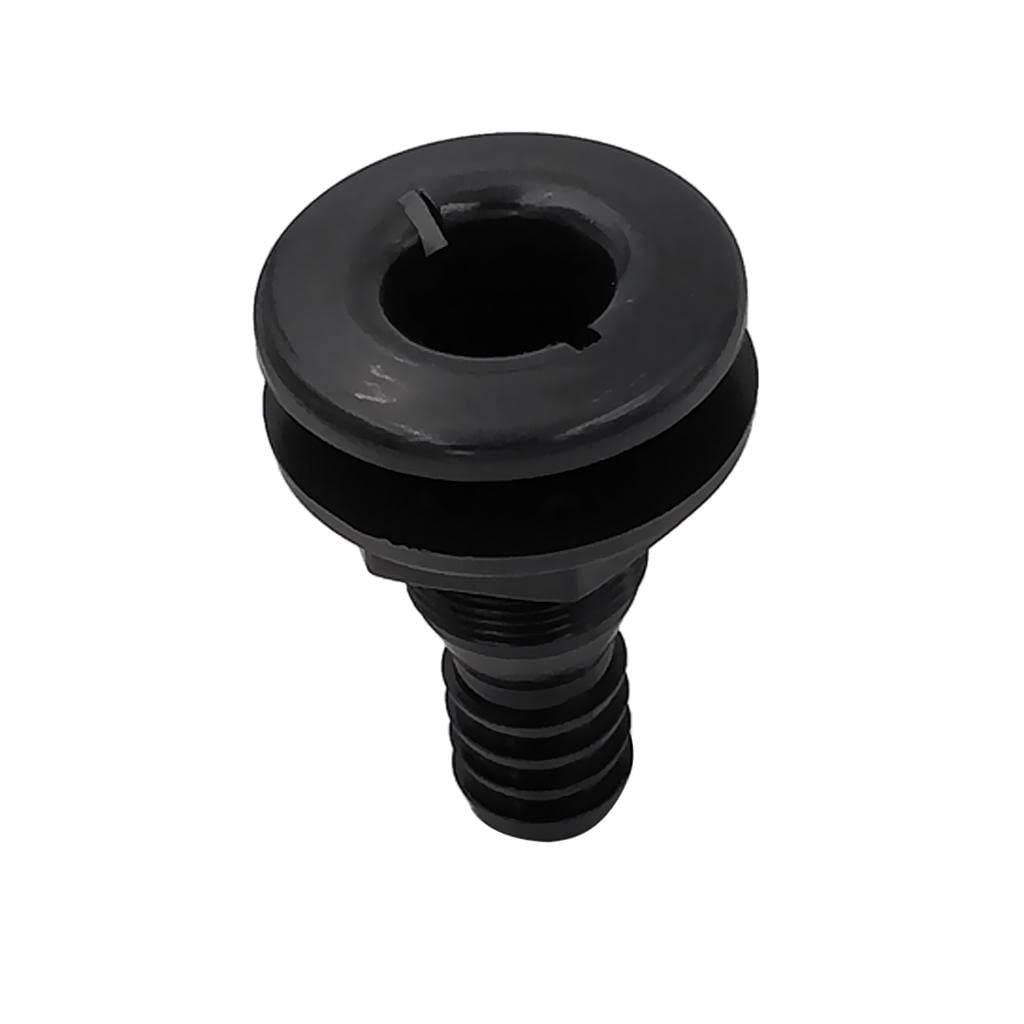 Skkwjege White Black Plastic Thru-Hull Bilge Pump And Aerator Hose Fitting For 1" Hose
