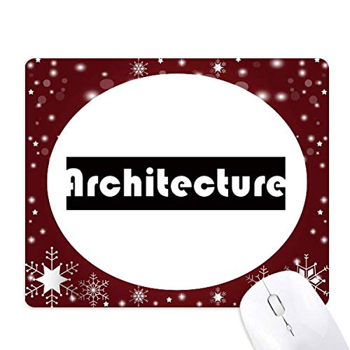Tapis de souris d'hiver flocon de neige pour habiller votre bureau d'architecte noir