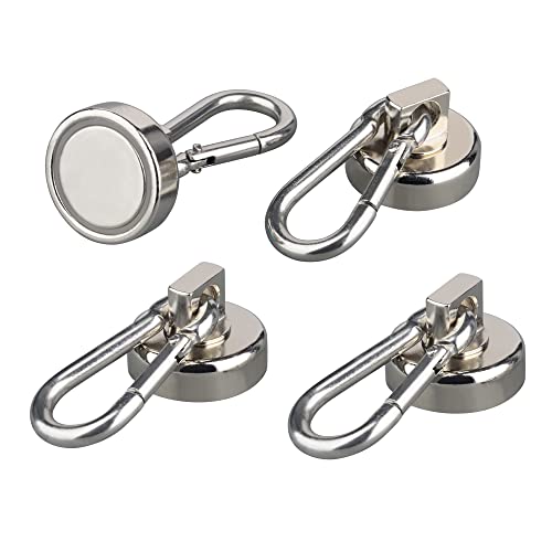 MUTUACTOR 4 Pcs aimants ronds puissants en néodyme 23 kg Les aimants en néodyme récupèrent la magnétique permanente dans l'eau ou l'organisateur suspendu à l'intérieur Cover
