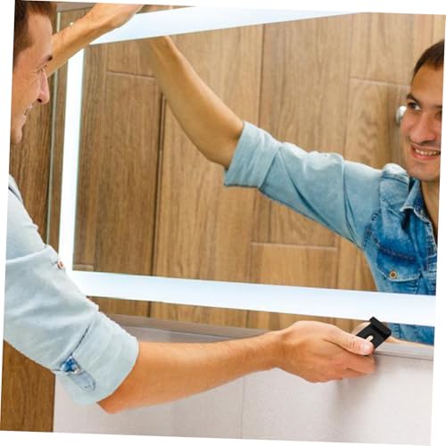 Image of Veemoon 1Set Stainless Steel Mirror Clips Heavy Duty Frameless Mirror Mounting Hardware for Stylish Wall Installation Durable Clips for Securely Hanging Mirrors and Pictures