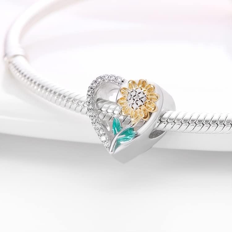 Pandach 925 Sterling Silver Charms for Bracelet&Necklace Dangle Pendant Bead with 5A Cubic Zirconia Stones,Jewelry Beads Gifts for Women - Image 4