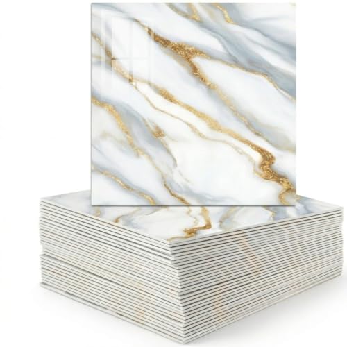 Image of WALLVEAR PE Foam Marble Wall Panel Sheet (4, Light Blue)