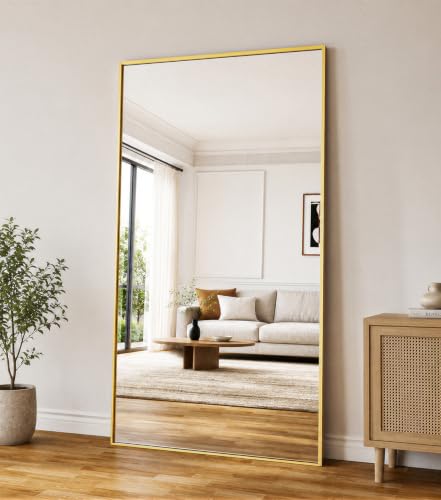 Image of Koonmi 67 inchx30 inch Floor Mirror Full Length, Large Gold Mirror