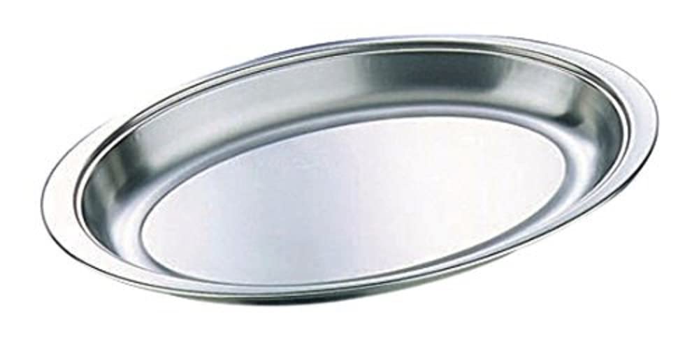 Genware NEV-12761 Banqueting Dish, Stainless Steel, Oval, 20"