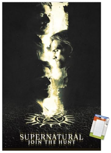 Poster mural Supernatural Saison 14 avec support - Décoration chambre geek et fan culture