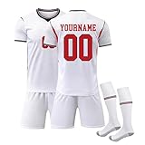 Mundial 2026 Camiseta de Fútbol Personalizadas para Hombres y Niño, Copa Mundial equipación Fútbol DIY Nombre Número con Conjunto Top Pantalón Corto y Calcetines Regalo de Futbol