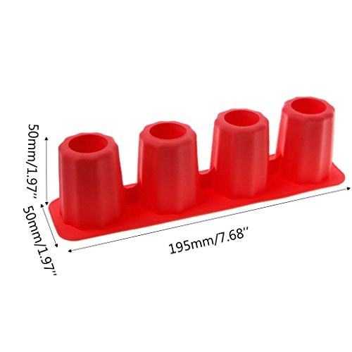 Molde de silicona para cubos de hielo en forma de copa 4 unidades miniatura 7