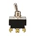 NSI 78270TS Toggle Switch, Maintained Contact and Multiple Pole, On-On Circuit Function, DPDT, Brass/Nickel Actuator, 20/10 amps at 125/250 VAC, Screws Connection