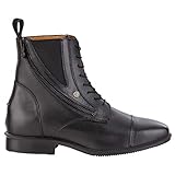 Stiefelette »LEGACY SZ LACE« aus weichem Rindsleder | Designt in Italien | Reit-Schlupf-Schuh mit Komfort-Gummisohle | Reißverschluss | OrthoLite© Innensohle | Farbe: Schwarz | Größe 35