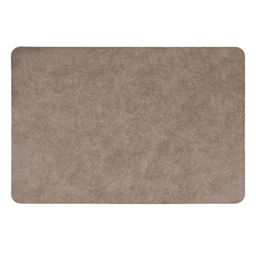 MYLW Tischläufer wasserdichte Vintage-Leder-Tischsets, Tischläufer Für Den Innen- Und Außenbereich Für Party Hochzeit Küche Esstisch Dekor, 30×45cm (Color : Light Brown) Cover