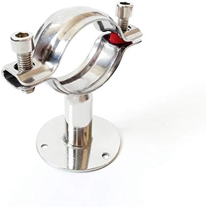15-20mm 3/4" 19mm Pipe Hanger Bracket Clamp Support Clip With Base Plate 304 Stainless Steel For Beer Brewing L=50mm