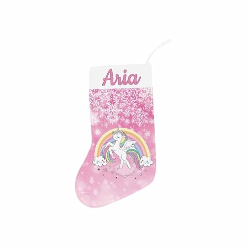 Artsadd Personalized Unicorn Christmas Stockings With Name,Custom Xmas Text Stockings Stockings For Decor Family Kid Pet #TOP22