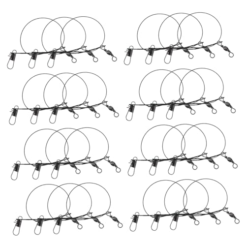 Toddmomy 50pcs Fishing Fishing Wire with Swivel Snap Durable and Lightweight for Sea/Freshwater Angling