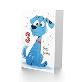Zoom IMG-1 artery8 birthday card blue dog Zoom IMG-1 artery8 birthday card blue dog