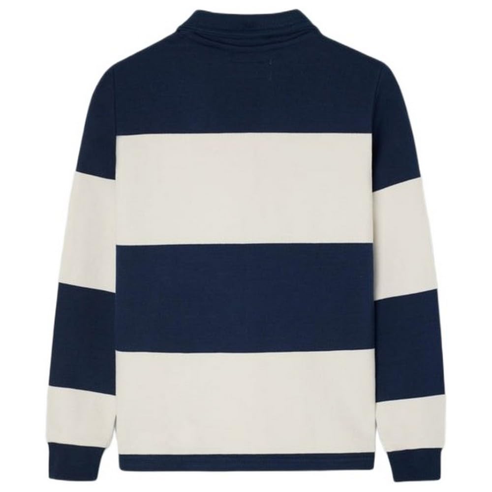 SILBON Felpa Polo Collar Striped Smile 4 Years