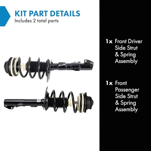 Image of TRQ Front Strut & Spring Assembly Set | For 14-23 Jeep Cherokee without Off Road Package Driver & Passenger Side Pair