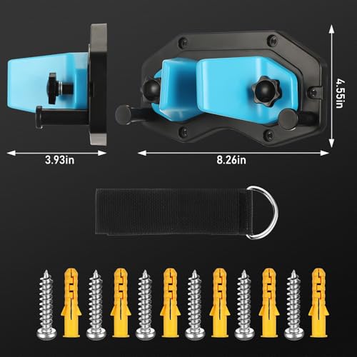 Threehoney 4 Pack Ski Rack Wall Mount Snowboard Storage Rack Tool Organizers Wall Mount Ski and Snowboard Storage Rack for Garage Wall Fits Any Ski or Snowboard Display for Men Women - Thumbnail 2