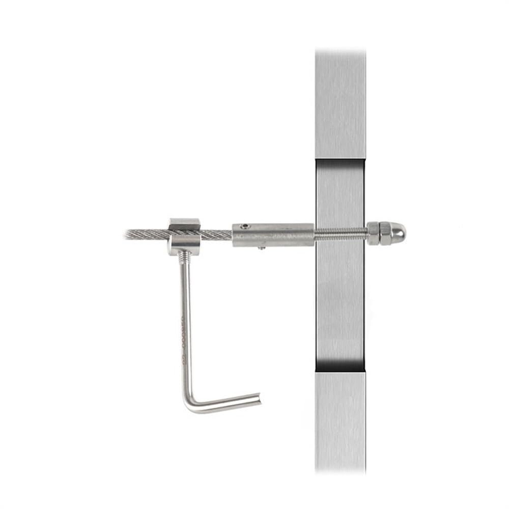 Morsetti Per Fune 32 PZ Cavo Ringhiera Fune Metallica 3mm 1/8 ''Filettato Tensionamento Terminale di Montaggio Morsetto Con Viti Bulloni Strumento Fisso Morsetti Per I Cavi